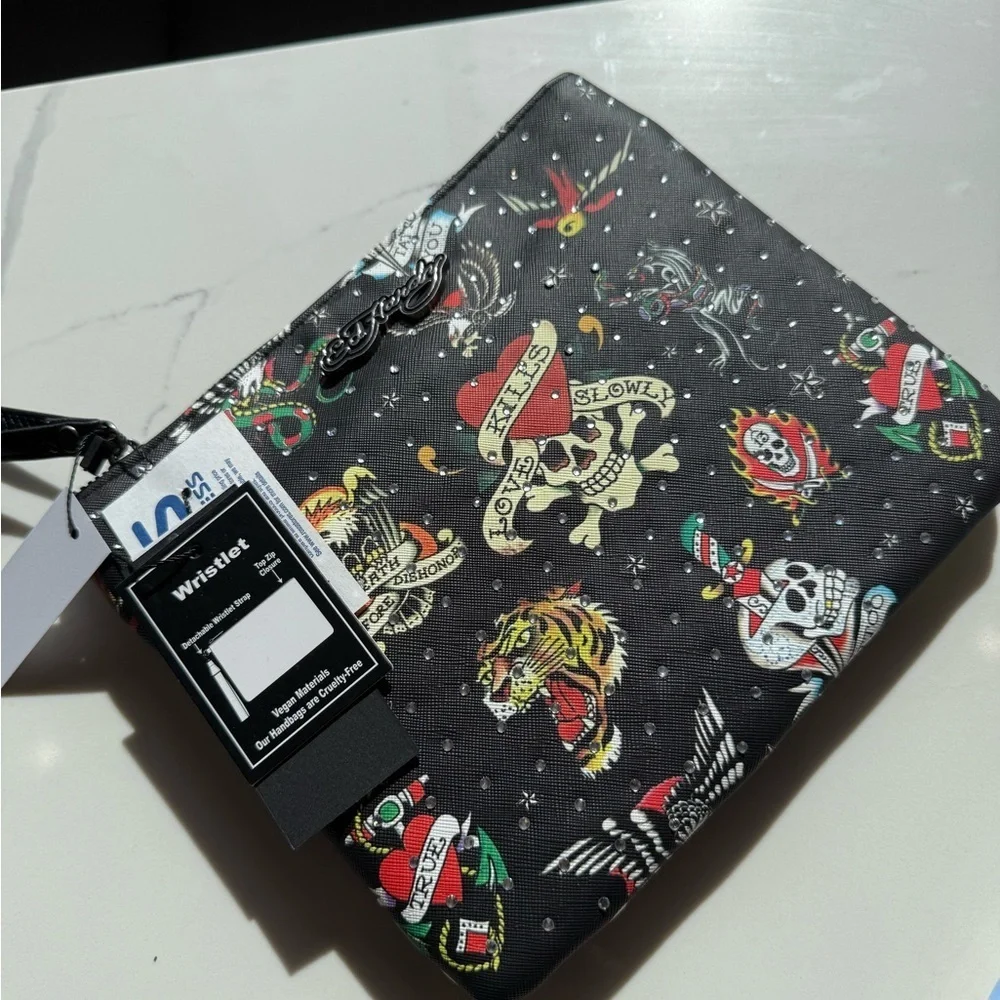 Ed Hardy Multicolor Tattoo Design Wristlet